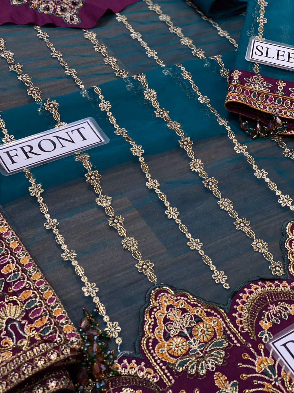 Baroque Chantalee Organza Suit – Luxury Unstitched Embroidered Collection