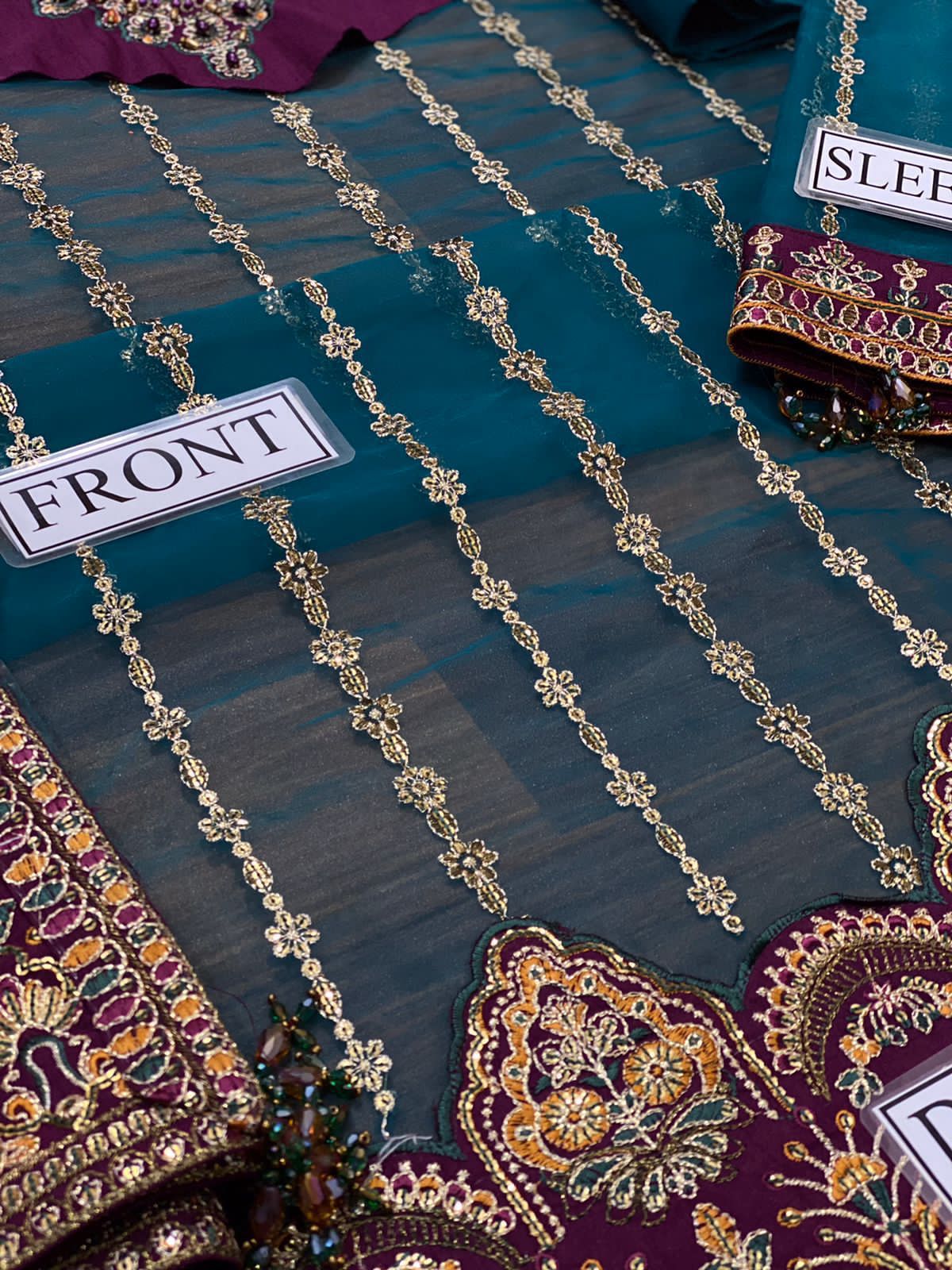 Baroque Chantalee Organza Suit – Luxury Unstitched Embroidered Collection