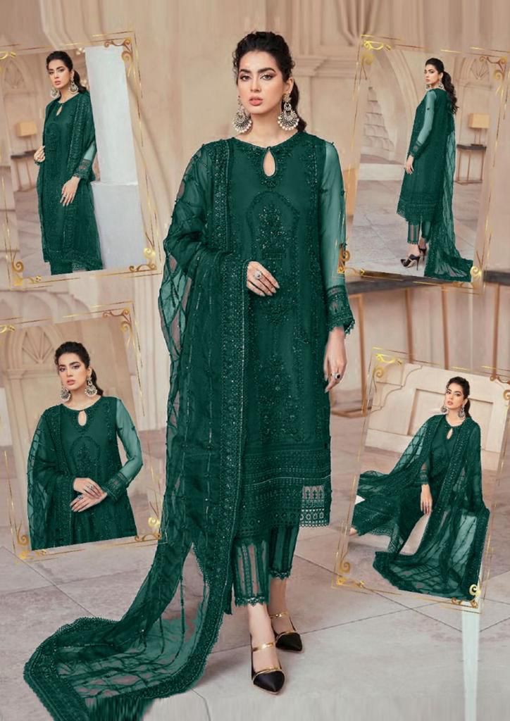 Mushq Wedding Edition – Luxury Net Suit (GREEN)