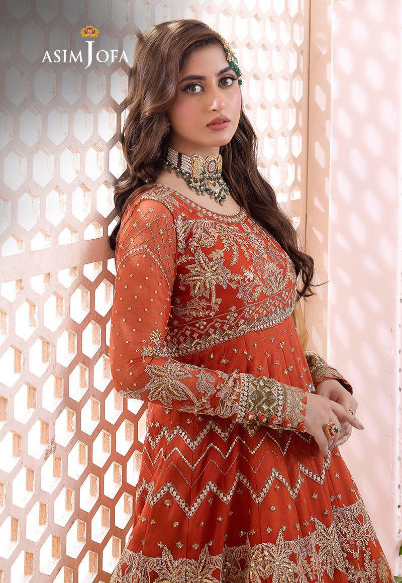 Asim Jofa - Chiffon Frock with Satin Silk Trouser