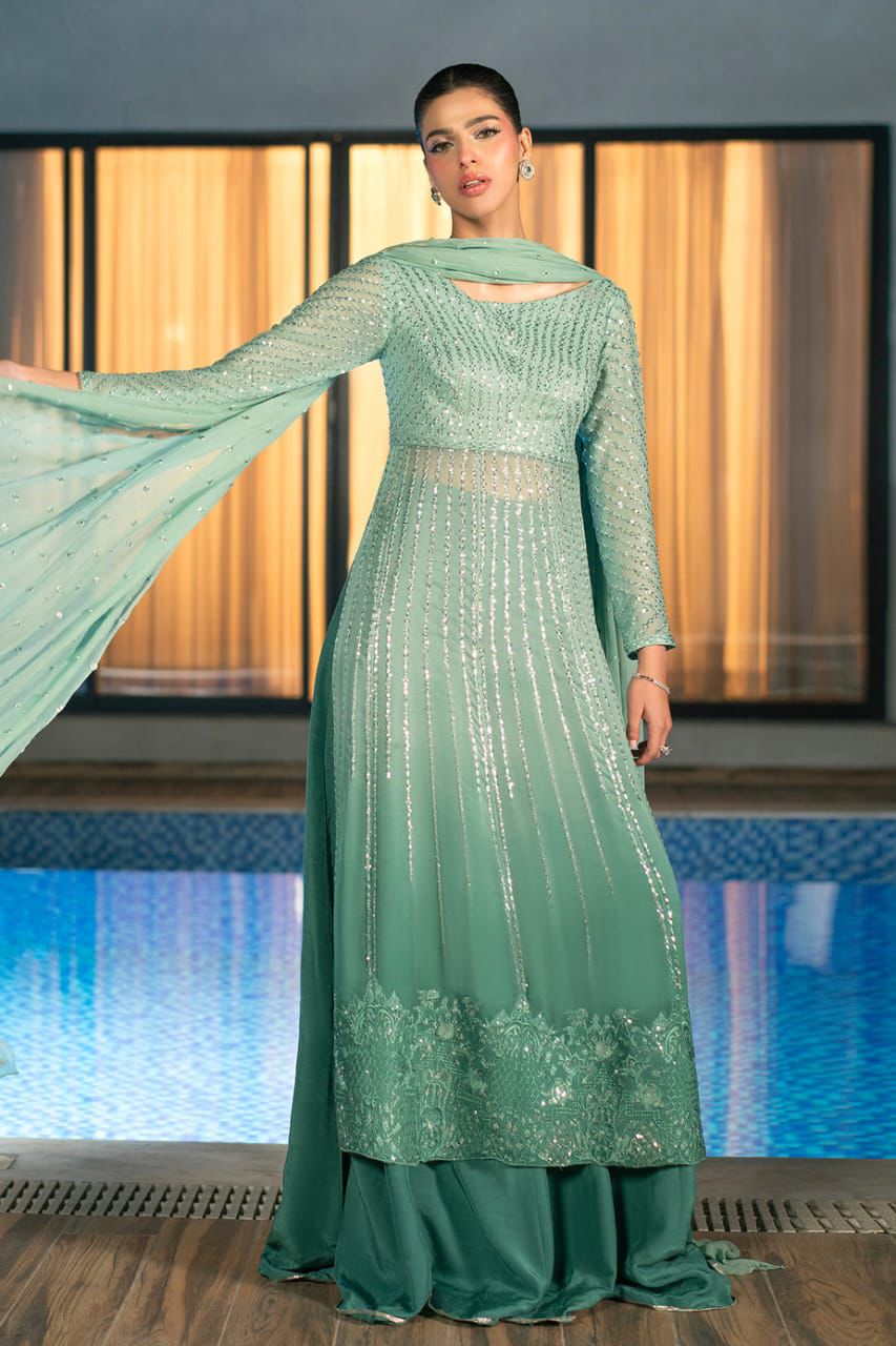 Fahad Hussayn Chiffon Suit