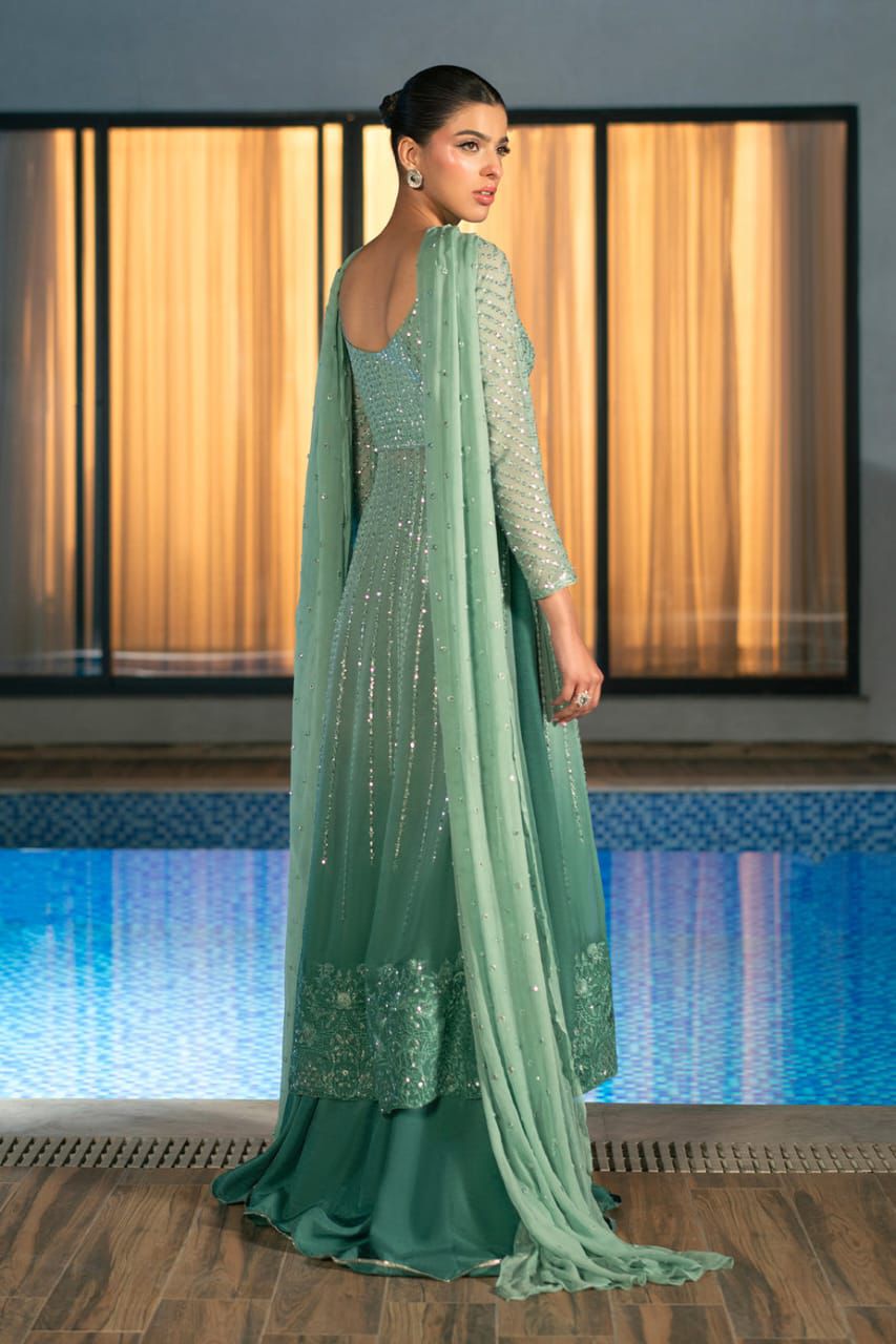 Fahad Hussayn Chiffon Suit