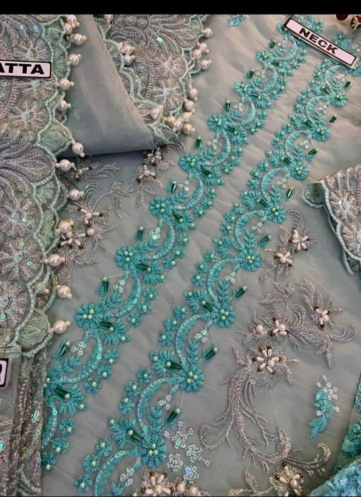 Elaaf Bridal Organza Embroidered Dress