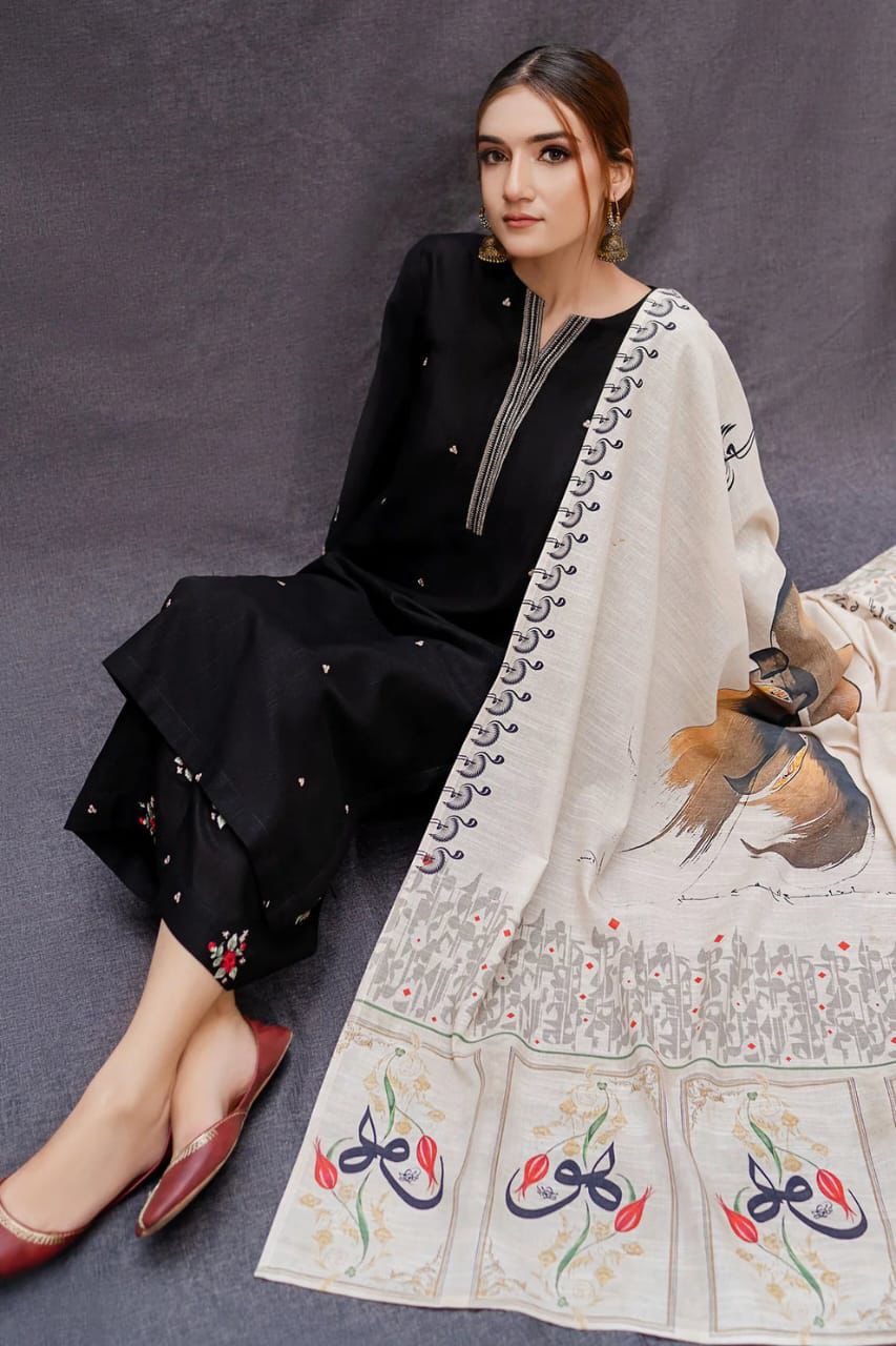 Dhanak 3 Piece Embroidered Suit (Article 41)