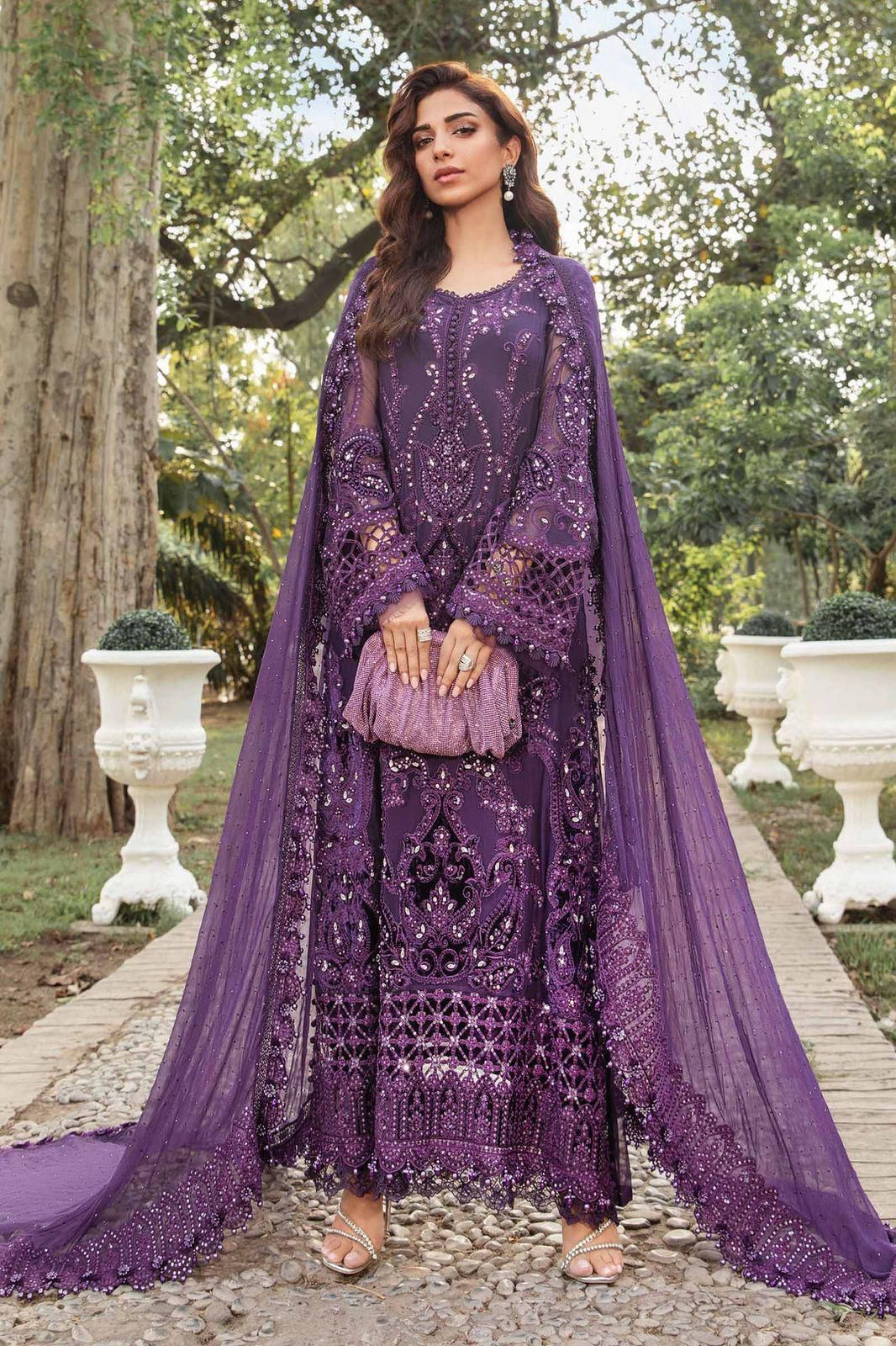 Maria B (Purple) Luxury Chiffon Embroidered Collection