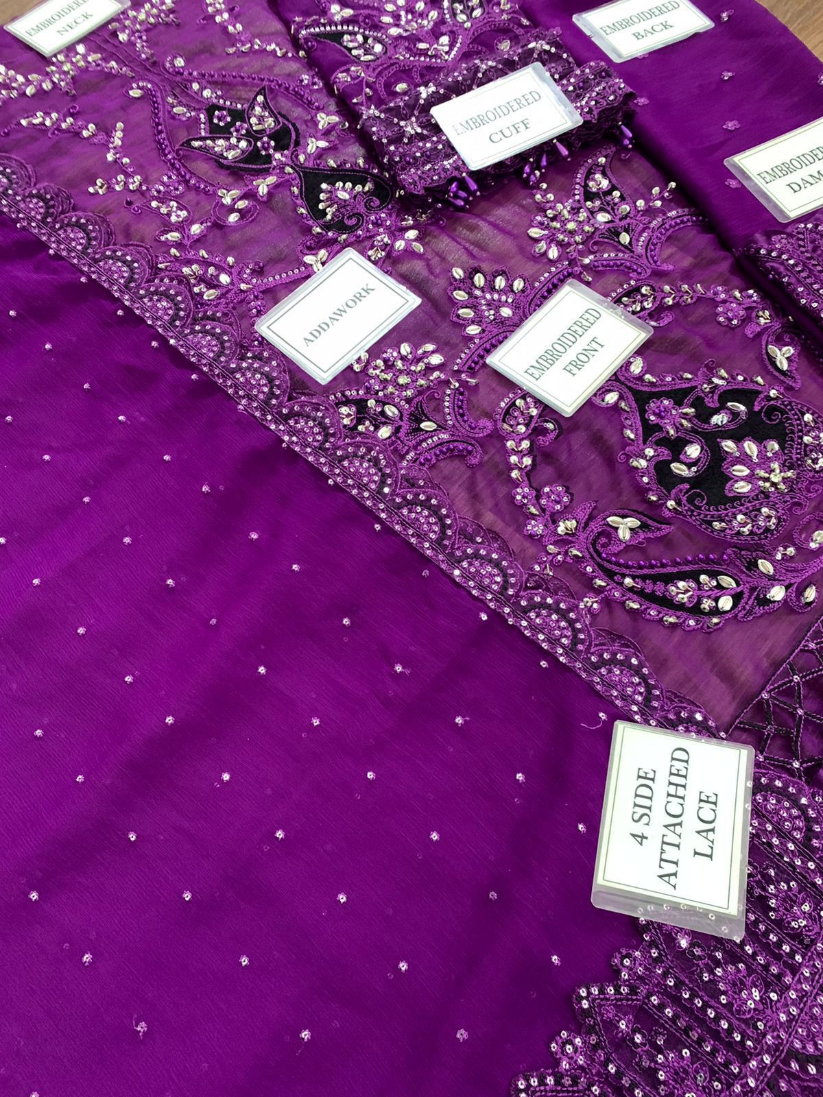 Maria B (Purple) Luxury Chiffon Embroidered Collection