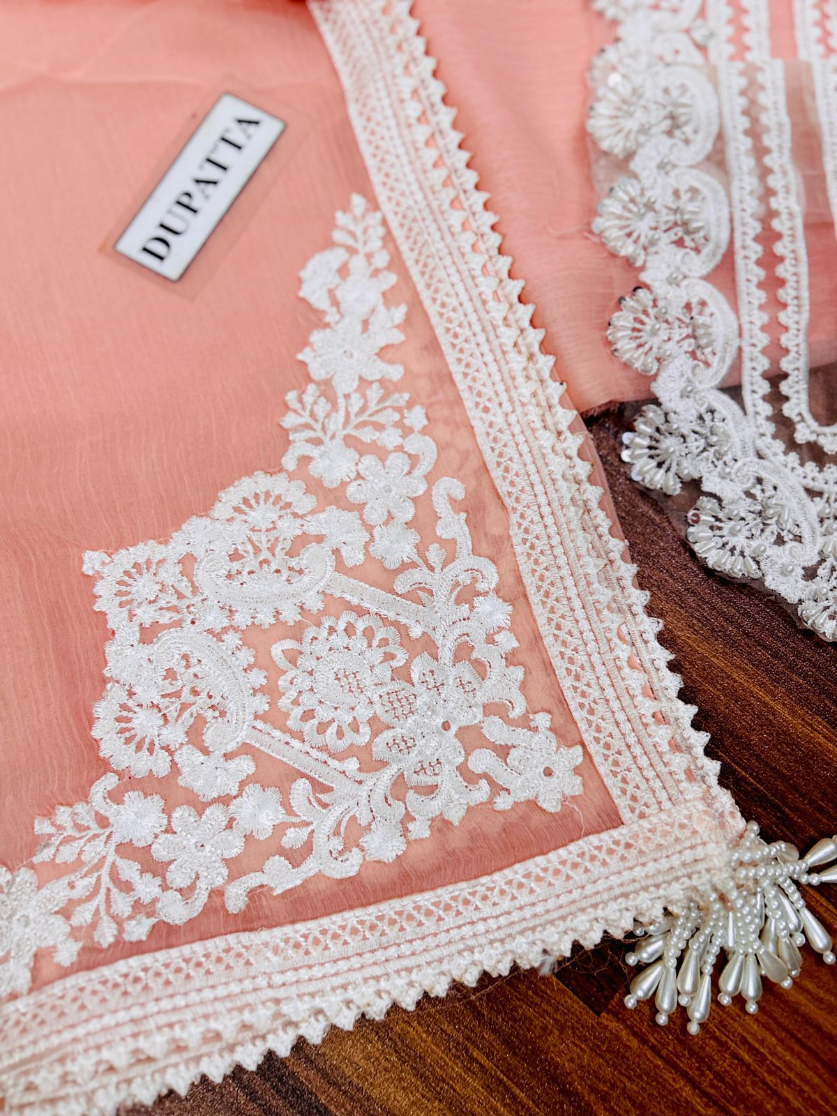 Baroque Luxury Chiffon Embroidered Collection (PINK)