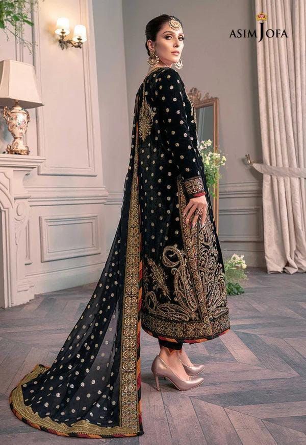 Asim Jofa Velvet Unstitched 3-Piece Suit