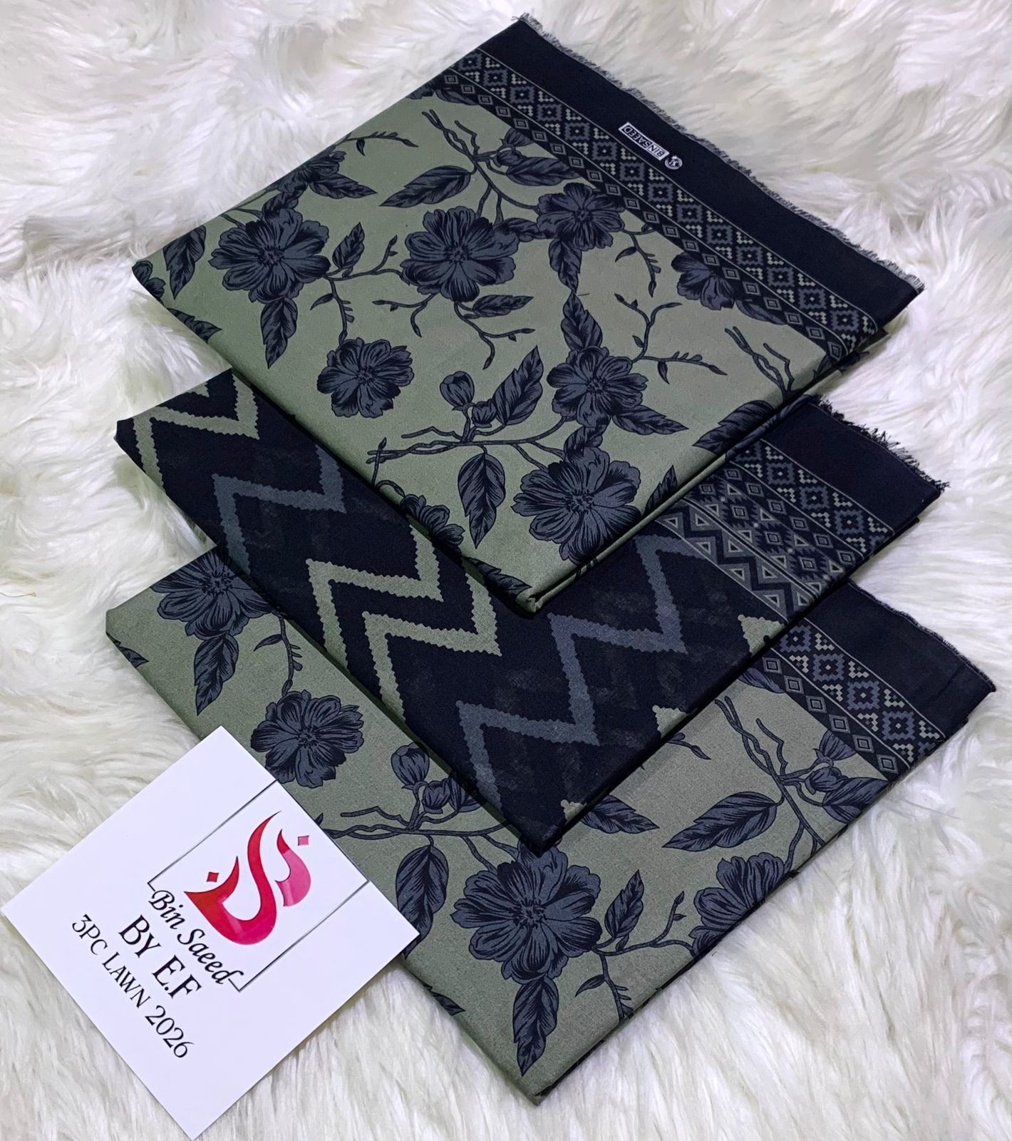 *Bin Saeed 💯 Original *Printed 3pc Collection*