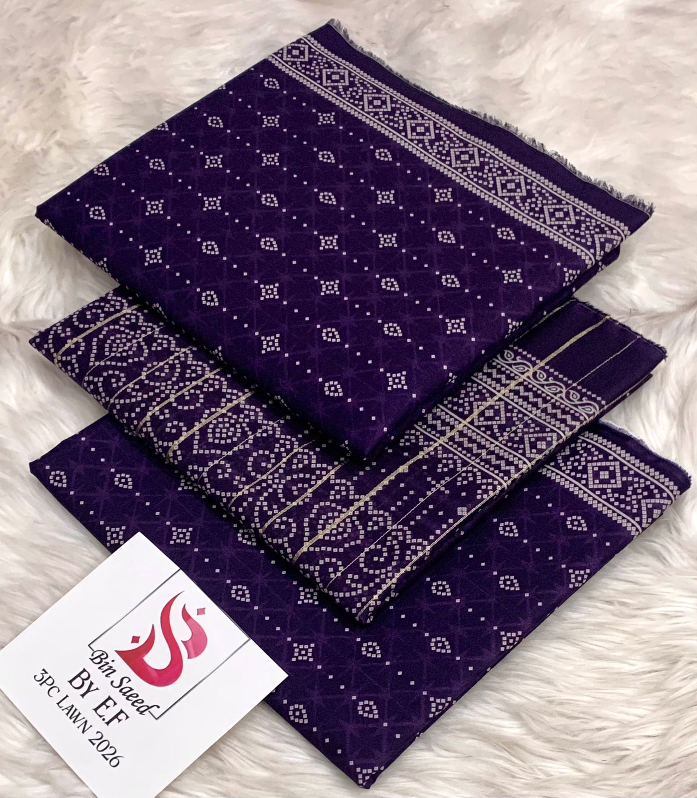 *Bin Saeed 💯 Original *Printed 3pc Collection*